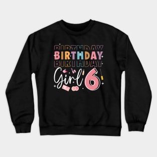 Personalized Make up 6th Birthday Beauty slip over Birthday Girl Gift Make Up Girl Tee Crewneck Sweatshirt